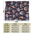 thumbnail image 3 of Kll Fleece Blanket Plush Throw Blanket Colorful Mushrooms In Doodle Style,Soft Fuzzy Cozy Flannel Blanket For Couch Sofa Bed.(80"X60"), 3 of 9