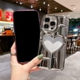 thumbnail image 3 of Glamorous Unique 3D Heart-shaped TPU Phone Case Compatible with iPhone 14 13 12 11 Plus Pro Max Back Cover, Durable Full Wrap-around Bumper for Women and Girl(Blue,11 Pro Max), 3 of 7