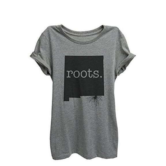 Home Roots State New Mexico Womens Relaxed T-Shirt Tee Heather Grey - 2XL