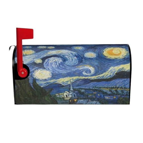 PHELIKA Van Gogh Starry Sky 02 Magnetic Mailbox Covers Standard Size 21"H x 18"W