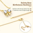 thumbnail image 6 of FindChic 14K Gold Plated Necklace for Women, Love Heart Cubic Zirconia Pendant April Birthstone Bow Necklaces Birthday Mothers Day Jewelry Gifts Her Wife Lady Adults Ideas, 6 of 9
