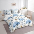 thumbnail image 2 of Erosebridal Teens Chic Flowers Daisy Bedding Comforter Set 7pcs,Girls Spring Garden Flying Butterflies Queen Bedding Sets,Blue White,Breathable Home Decor, 2 of 6