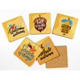 thumbnail image 2 of Inkdotpot Set of 6 Drink Coasters DecorativeNon,SlipCork Base4-inch Square PrintedCoastersEasy Clean- Autumn, 2 of 8