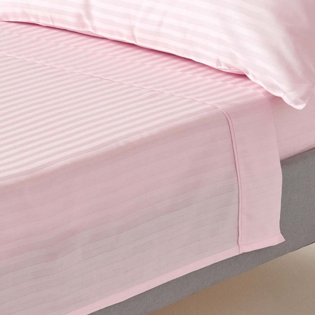 700 Thread Count 3 Piece ( 1-Fitted Sheet + 2 - Pillow Cases ) Fitted Sheet 18 Inch Deep Pocket 100% Egyptian Cotton Stripe Pattern