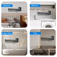 thumbnail image 4 of Tendedero para colgar en la pared de aluminio plegable para balcón baño dormitorio color negro, 4 of 7