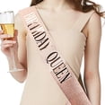 thumbnail image 3 of ZOUYUE "Birthday Queen" Sash & Rhinestone Tiara Set ZOUYUE Rose Gold Birthday Sash and Tiara for Women Birthday Decoration Kit Rhinestone Headband for Girl Glitter Crystal Hair Accessories for Party, 3 of 7