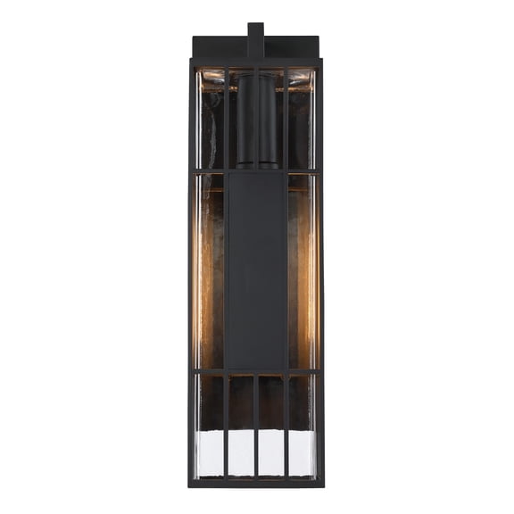 Edgehill 22 in. 1-Light Black Outdoor Wall Sconce Light for Porches