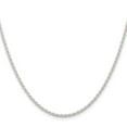 thumbnail image 3 of Diamond2Deal 925 Sterling Silver 1.8 mm Solid Rope Chain Necklace for Women 20", 3 of 7