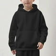 thumbnail image 2 of idosla Girl Boy Oversized Hoodies Fleece Pullover Sweatshirts Kids Fashion Casual Outfits Fall Winter Clothes (Black, 3-4 Years), 2 of 9