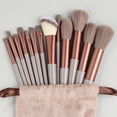 thumbnail image 2 of 8-13PCS Makeup Brushes Set Fluffy Soft for Beauty Cosmetics Foundation Blush Powder Eyeshadow Kabuki Blending Makeup Brush Tool 13pcs Blue Bag, 2 of 6