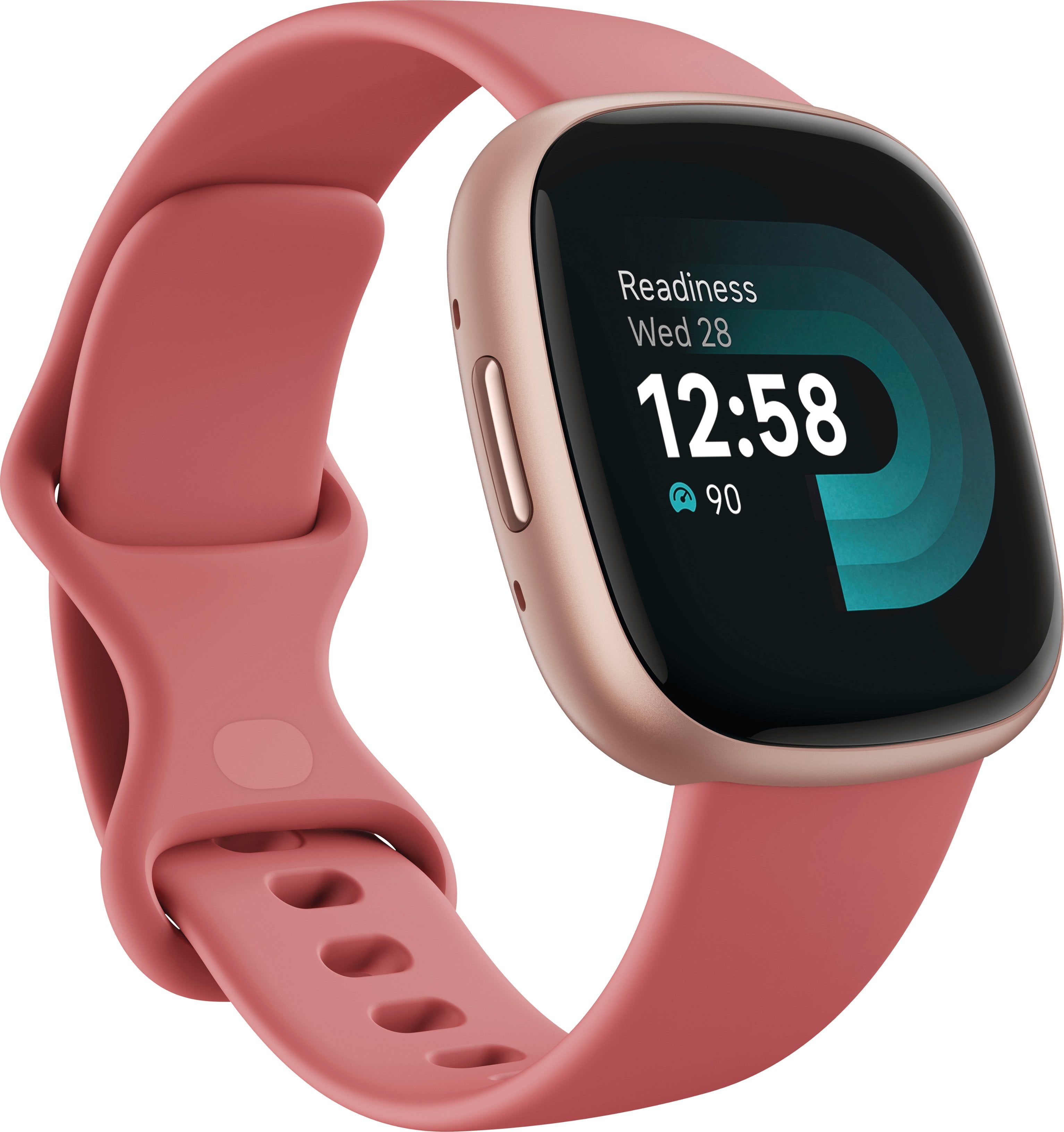 Restored Fitbit FB523RGRW-US Versa 4 Fitness Smartwatch Copper Rose (Refurbished)