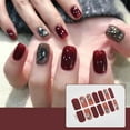 thumbnail image 5 of Gel Nail Stickers Full Nail Wraps Semi Cured Gel Nail Strips Polish Glitter J1B0, 5 of 7