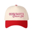 thumbnail image 3 of COWBOY'S Dream Girl Embroidered Patchwork Trucker Cap | Adjustable Unisex Snapback, Western Love Essential, 3 of 11