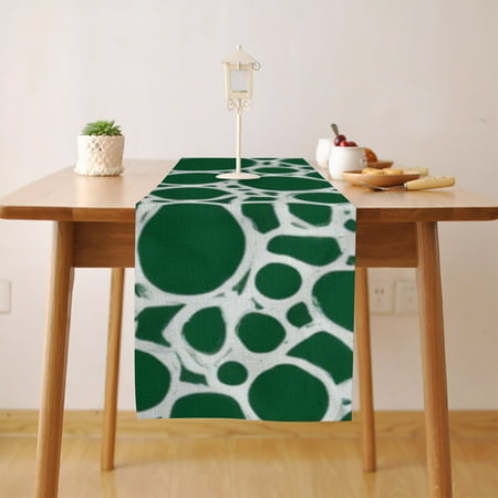

Dark Green (2) Table Runner Seasonal Fall Winter Kitchen Dining Table Decoration for Home Party Decor 18 x 72 Inch