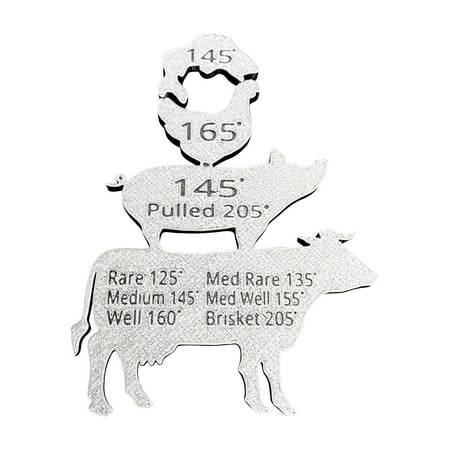 

DagobertNiko Wooden Meat Tempeure Magnet Chicken Beef Pork Fish Cooking Internal Tempeure Guide Grill Magnet Wood Engraved Stacked Meat Tempeure Chart Magnet