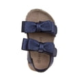 thumbnail image 4 of Laura Ashley Girls Footbed Hook And Loop Toddler Sandals, Navy, 8, 4 of 5