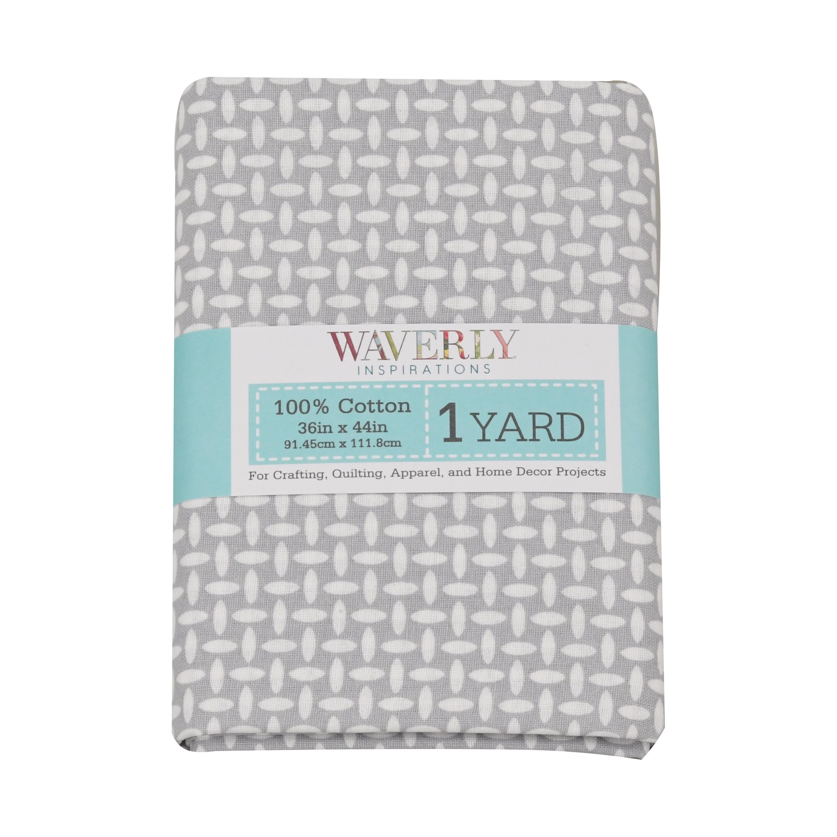 Waverly Inspirations 44' x 1 Yard Cotton Precut Mini Bouquet Dove Color Sewing Fabric, 1 Each