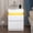 Cloud White, variant on LEDREM Nightstand with Power Outlets & LED Lights, Modern Bedside Table with 2 Drawers and Sliding Lid, Charging Station for Bedroom, Cloud White