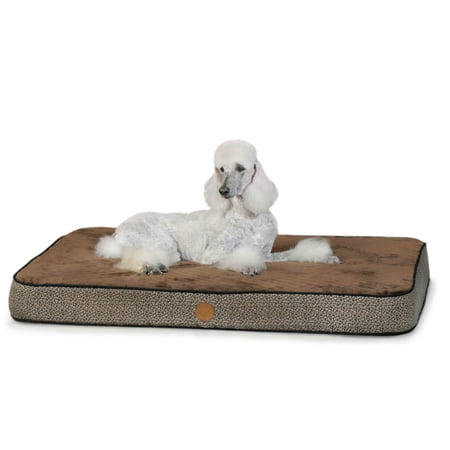 K&H Pet Products Superior Orthopedic Pet Bed Paw/Bone Print Mocha Paw Bone Print Medium 30 X 40 Inches