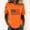 Orange, variant on NTACZA Short Sleeve Womens Summer Tops Casual Crew Neck Usa American Flag Print T‑Shirts Graphic Tees Relaxed Fit Festival Black