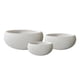 thumbnail image 1 of Set de macetas Benzara Keyan de resina blanca, moderno, 3 unidades, 1 of 5