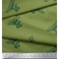 thumbnail image 3 of Soimoi Polyester Crepe Fabric Leaves & Lotus Block Print Fabric by The Yard 52 Inch Wide, 3 of 3