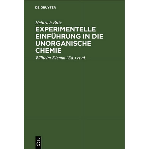 Experimentelle Einführung in Die Unorganische Chemie (Hardcover)