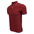 thumbnail image 3 of Polo Tommy Hilfiger con cuello a rayas para hombre (S, rojo oscuro), 3 of 3