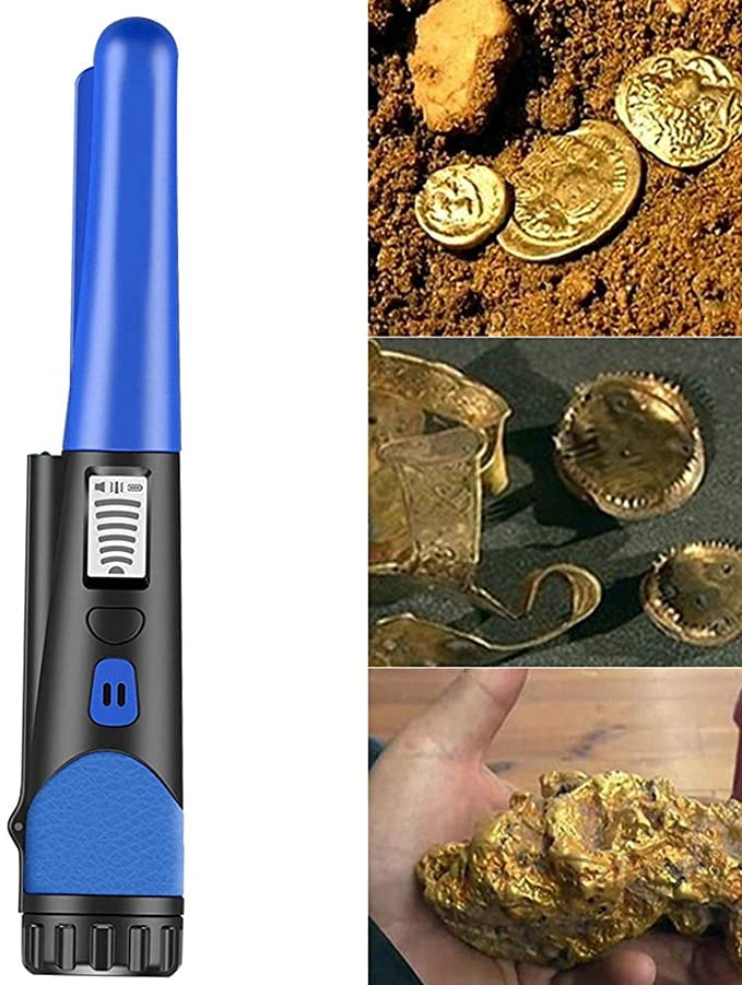 Pin Pointer Metal Detector Hand-held Metal Detector 360° Scanning Unearthing Treasure Finder Buzzer Vibration with High Sensitivity Orange 