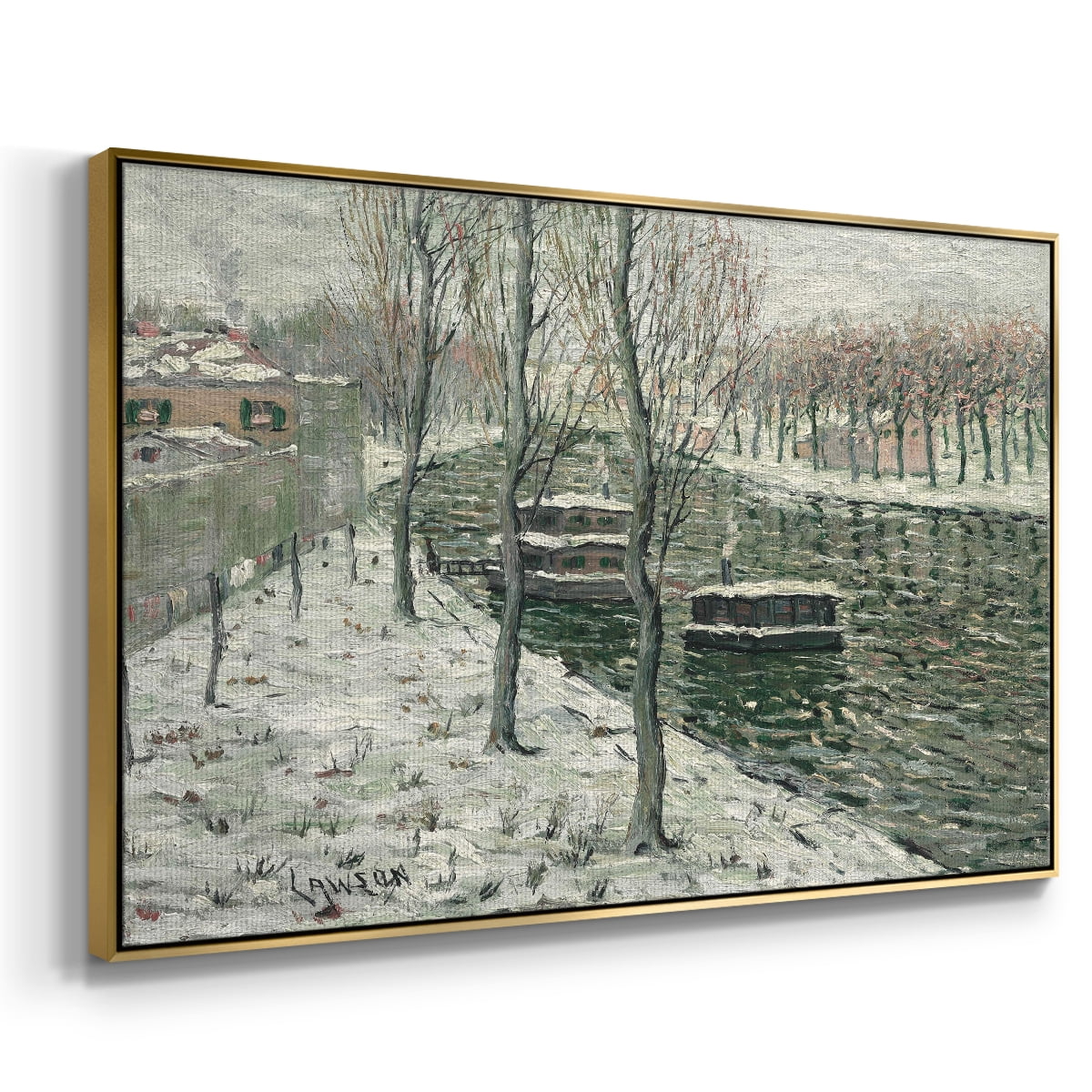 Vintage Landscape-CLXVI By Wexford Home Framed in Gold Wood Gallery Wrapped Canvas 17 in. x 25 in.
