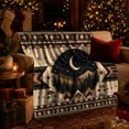 thumbnail image 3 of Mystical Night Mountain Crescent Moon Landscape Forest Diamond, Peaceful Mountain Lake Scene, Warm Flannel Blanket for Cabin and Lodge, Outdoor Lovers Camping Gift, Artistic Home Decor, 3 of 9