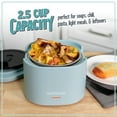 thumbnail image 4 of Nostalgia 20 oz Portable Heated Lunch Box with Stainless Steel Lunch Container, Chambray, 4 of 9