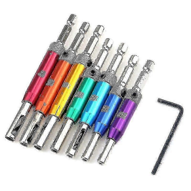 Hinge Tapper 8pcs Self-centering Hinge Drill Bit Set Hinge Tapper Core Screw Hole ...