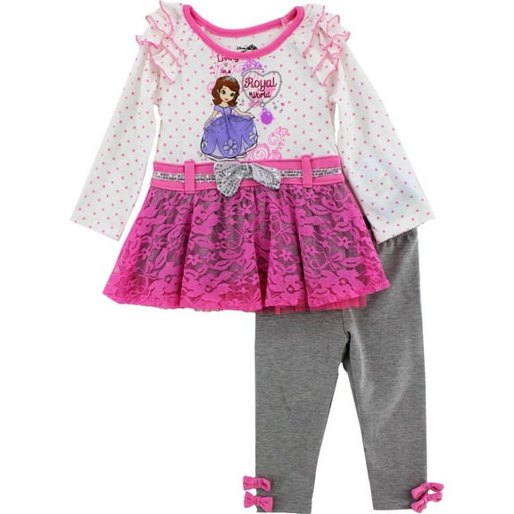 Sofia the First "Royal" Toddler Pink Top & Leggings 2T