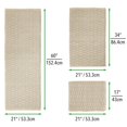 thumbnail image 4 of mDesign Cotton Bathroom Spa Mat Rugs/Runner, Diamond Design, Set of 3 - Tan, 4 of 9