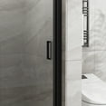thumbnail image 6 of 34"x72" Pivot Shower Door, 1/4 inch Thick Tempered Glass Swing Shower Door in Black Finish, Semi-Frameless Design, 6 of 6