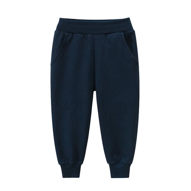 Odeerbi 18M-7Y Niños Niñas Algodón Pantalones de Deporte Deportivo Entrenamiento Pantalones de Jogger de Invierno de Color Sólido Pantalones de Joggers Sueltos