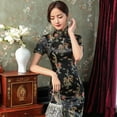 thumbnail image 5 of Dress Qipao Women's Qipao Short Sleeve Cheongsam Dress, 5 of 8