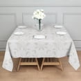 thumbnail image 4 of Floral Square Tablecloth 42x42in(107x107cm) – Waterproof Polyester Printed Table Cover, Wrinkle Resistant & Washable for Kitchen Dining Picnic Party Decor, Thanksgiving,Christmas, Spring,Flower, 4 of 6