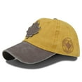 thumbnail image 2 of GDREDA Breathable Baseball Caps Canada Baseball Cap Canada Day Embroidered Maple Leaf Flag Adjustable Hat，Coffee, 2 of 9