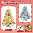 thumbnail image 4 of Gymax 4.5FT Pre-Lit Autoflocking Christmas Tree Flocked Tree w/ LED Lights, 4 of 10