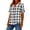 White, variant on Avrnliq Womens Blue Plaid Short Sleeve Shirt, Buffalo Check V-Neck Button Down, Plus Size S-5XL, Casual Everyday Wear,Size 5XL