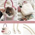 thumbnail image 2 of CHAO Bolso de mano para mujer con cadena - Bolso de hombro de felpa suave Lindo bolso cruzado y colgante de cereza para niñas y mujeres, 2 of 5