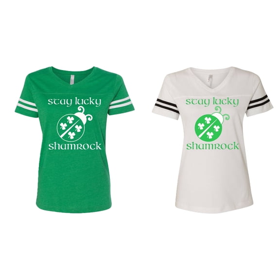 ST Patrick's Day Ladybug T Shirt Saint Pattys Irish T-Shirt Short Sleeve T-Shirt Soft and Comfy Shirt, Lightweight Shirt Lady Outfits White Large