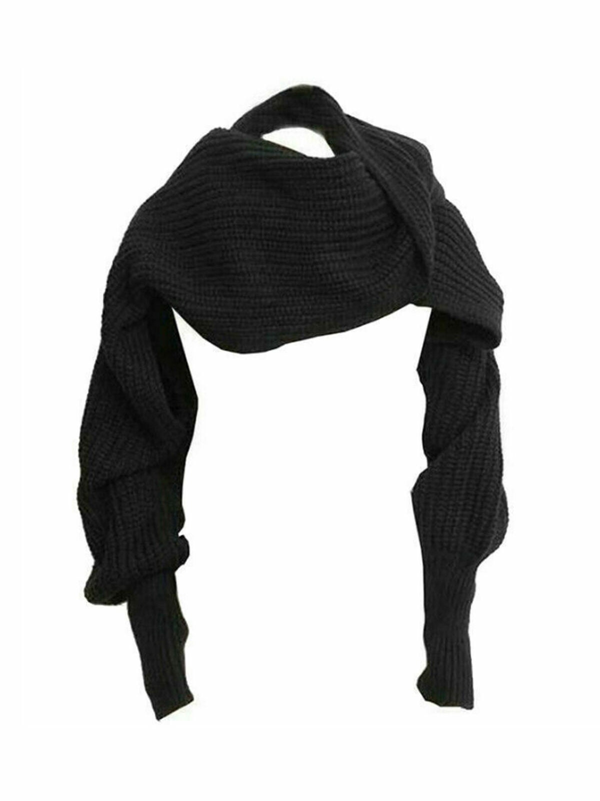 black sweater wrap shawl