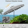 thumbnail image 4 of PetFurnish 9 FT Ruffled Patio Umbrella with Push Button Tilt, Crank, 8 Ribs, Outdoor Heavy-Duty Market Table Umbrella for Yard Garden Pool-Grey, 4 of 11