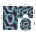thumbnail image 3 of Blue Green Gold Marble Pattern Bathroom Rugs Sets 3 Piece,Toilet Cover Set,Absorbent Non Slip Bathroom Mats Sets with U-Shaped Contour Rug Toilet Rug Set, 3 of 5