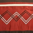 thumbnail image 4 of Chezmoi Collection 7-Piece Spice/Brown/Coffee Cream Modern Stripe Zigzag Embroidery Comforter Set, King, 4 of 9
