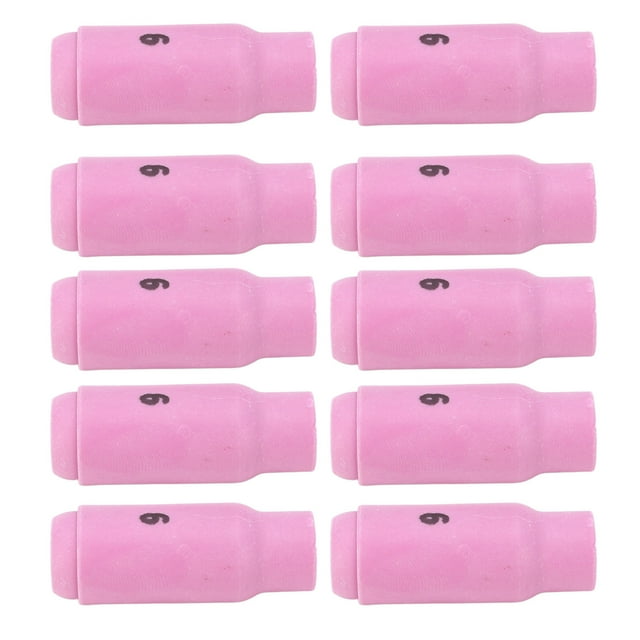 TOPES DE ANTORCHA SOLDADOR, 10N48 48 MM LONGITUD TOTAL DE 10 PIZAS DE ANCO COPA DE SOLDURA TIG DURADERA PARA WP17 18 26