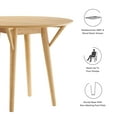 thumbnail image 4 of Modway Gallant 36" Round Wood Dining Table with Tapered Legs in Oak, 4 of 6